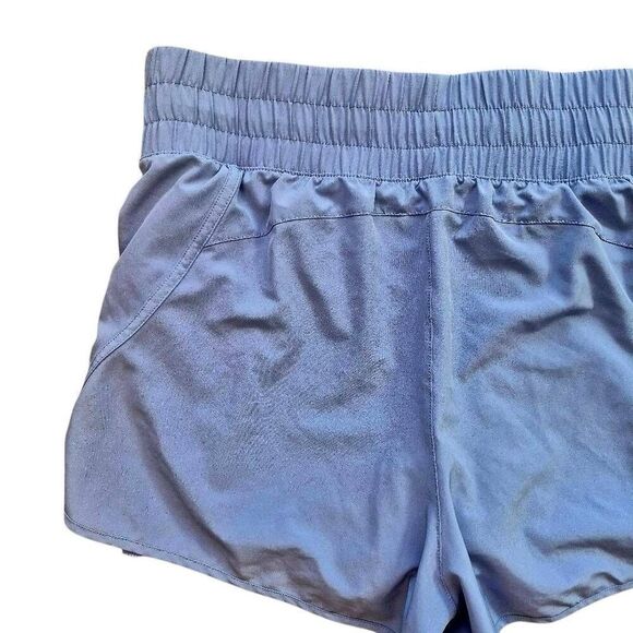 Avia Women's Periwinkle Blue Poly/Spandex Running Athletic Shorts w Zip Pocket - Picture 8 of 11